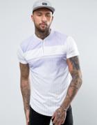 Siksilk Retro T-shirt In Purple With Zip - Purple