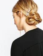 Krystal Swarovski Crystal And Pearl Hair Slide