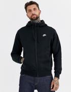 Nike Club Zip-through Hoodie In Black