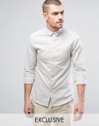 Noak Smart Shirt In Skinny Fit With Micro Collar - Gray