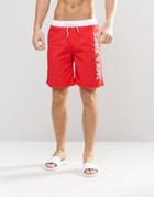 Jack & Jones Swim Shorts Logo - Red