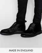 Asos Chukka Boots In Pony Effect Made In England - Black