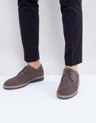 Tommy Hilfiger Jacob Suede Derby Shoes In Dark Gray - Gray