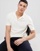 Selected Homme Polo Shirt With Revere Collar - White