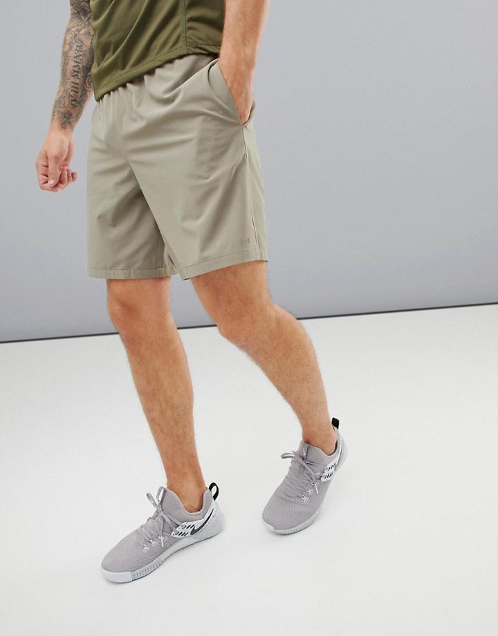 Asos 4505 Training Short In Khaki - Green