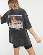 The Couture Club Graphic T-shirt In Gray-grey