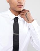 Boss Tim Tie Slide In Silver/black - Silver
