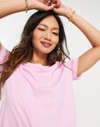 Vero Moda Organic Cotton T-shirt In Pink