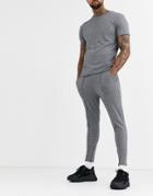 The Couture Club Cropped Sweatpants In Houndstooth-gray