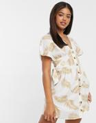 Amnol Button Through Beach Dress-multi