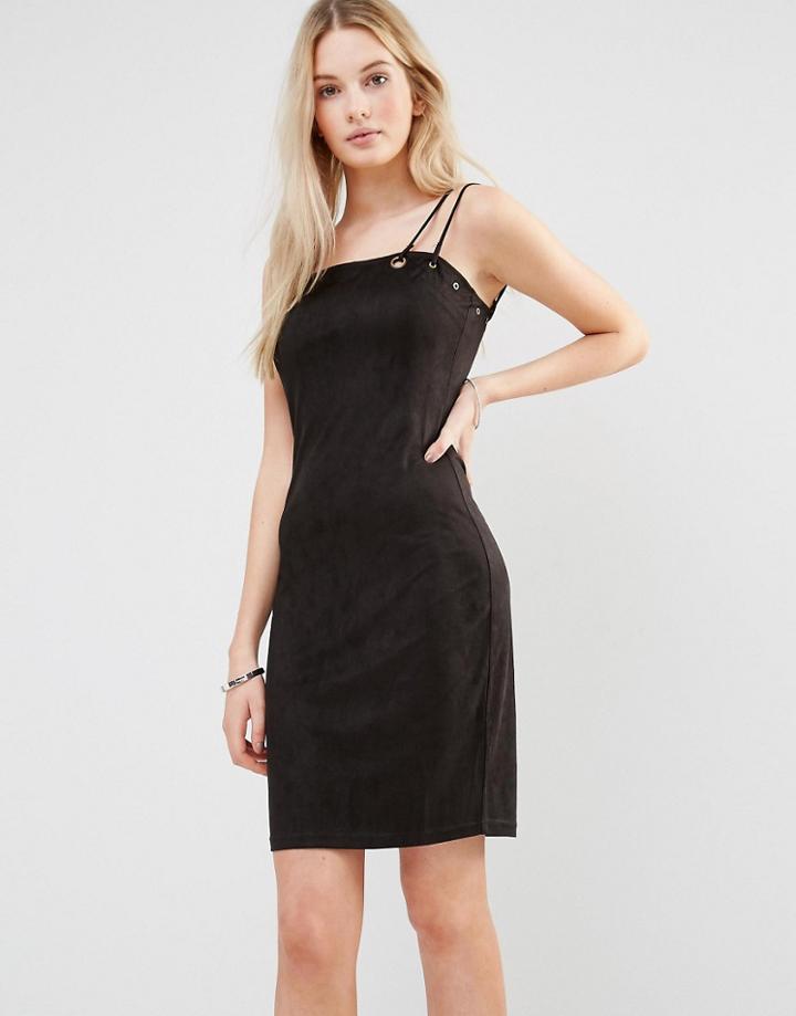 Love & Other Things Pencil Dress With Double Strap - Black