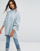 Weekday Fluffy Knit Sweater - Blue