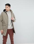 Selected Homme Long Parka - Stone