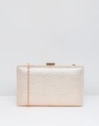 New Look Shimmer Box Bag - Gold