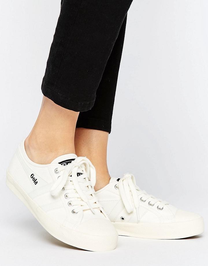 Gola Coaster Canvas Off White Sneakers - White