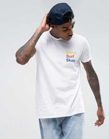 Apn Sleep Surf Skate T-shirt - White
