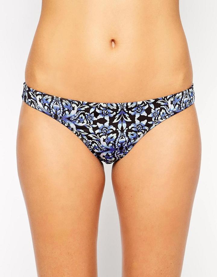 Asos Fuller Bust Exclusive Baroque Brazilian Bikini Bottom - Multi