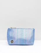 Mi-pac Makeup Bag In Iridescent Mermaid - Blue