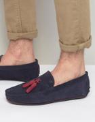 Bobbies Le Gentleman Tassel Suede Loafers - Navy
