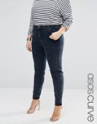 Asos Curve Lisbon Jeans In Mississippi Wash - Blue