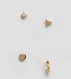 Designb Mix Stud Earring Pack In Gold - Gold