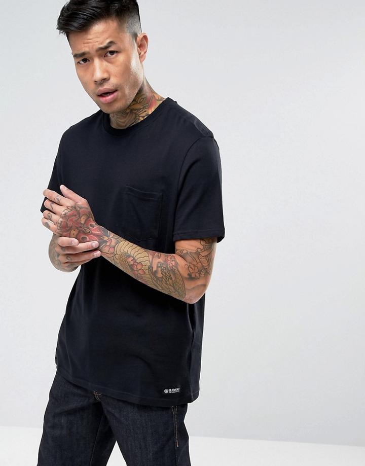 Element Basic Pocket T-shirt In Black - Black