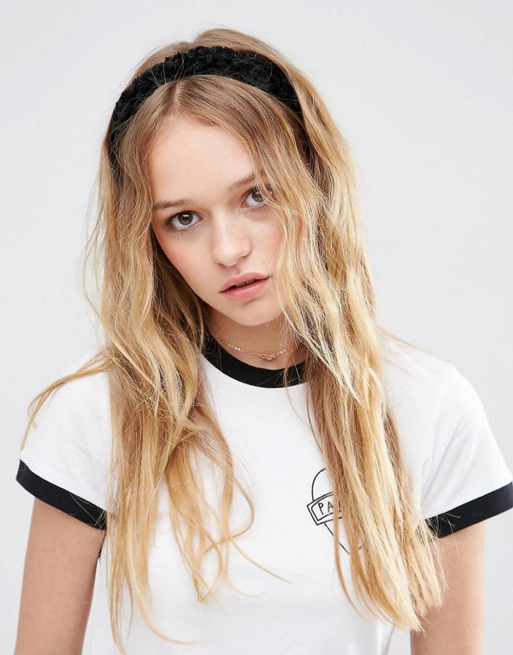 Limited Edition Knotted Ruffle Headband - Black