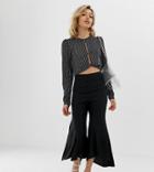 Asos Petite Tailored Soft Fluted Pants-black