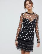 Bronx And Banco Polka Mini Dress - Multi