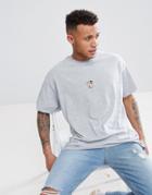 New Love Club Embroidered Gold T-shirt - Gray