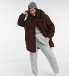 Brave Soul Plus Strike Borg Shirt Jacket-red