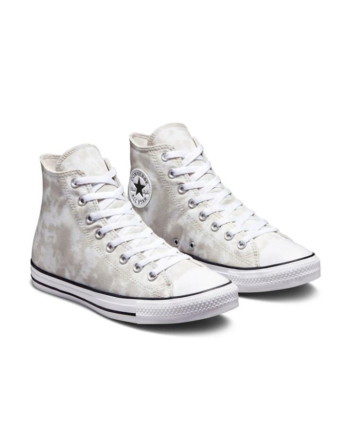 Converse Chuck Taylor All Star Hi Camo Print Sneakers In Desert Sand/white