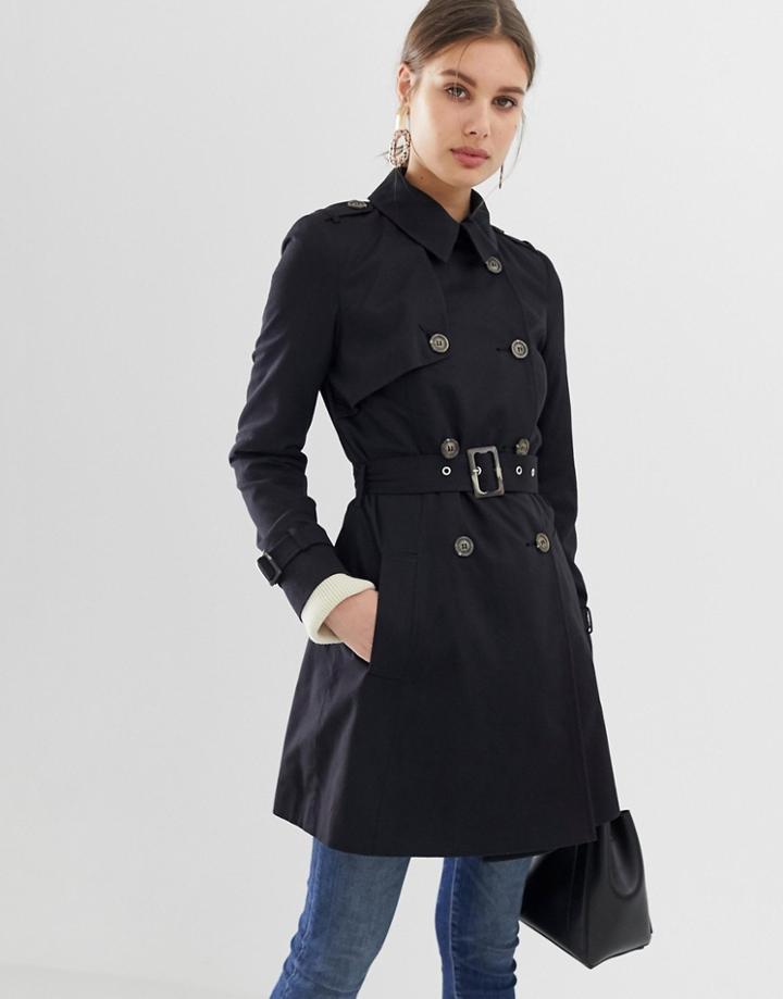 Asos Design Trench Coat - Black