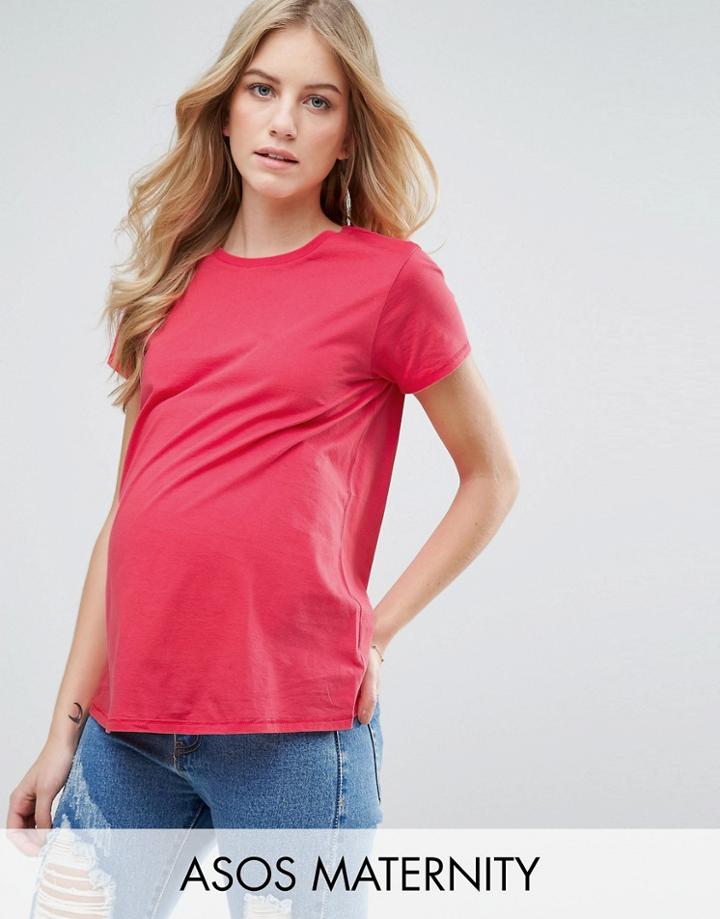 Asos Maternity Crew Neck T-shirt - Orange