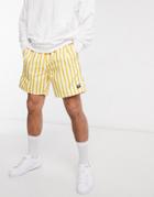 Puma Downtown Striped Shorts In Yellow