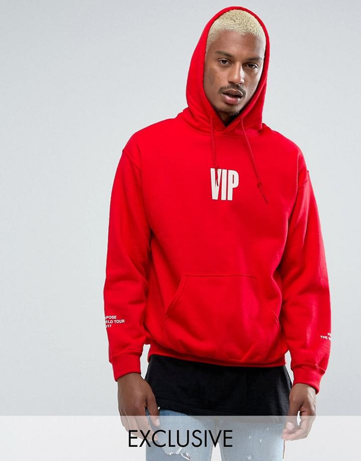 Justin Bieber Purpose Tour Vip Hoodie - Red