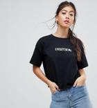 Asos Petite T-shirt With Everything Print - Black