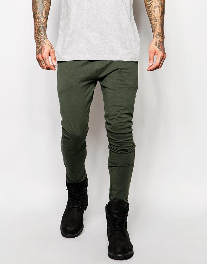 Asos Super Skinny Joggers In Lightweight Fabric - Rosin