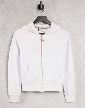 Odolls Collection Velour Coordinating Hoodie In White