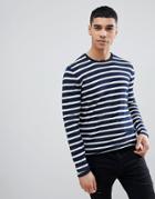 Jefferson Striped Knitted Sweater - Navy
