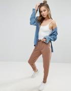 Asos Marl Joggers With Stepped Hem - Multi