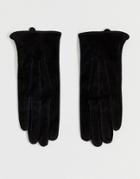 Barney's Originals Real Suede Gloves In Black