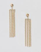 Pieces Metal Fringe Earring - Gold