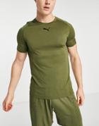 Puma Training Formknit Seamless T-shirt In Khaki-green