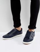 New Look Lace Up Sneakers In Navy - Navy