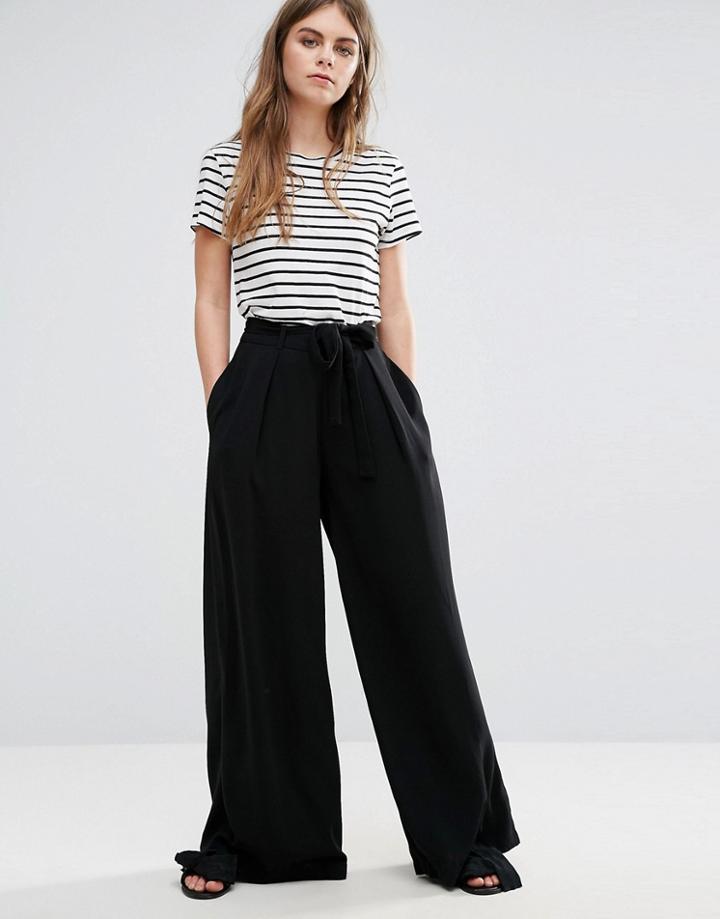 Oeurve Wide Leg Pants - Black