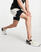 Asos 4505 Icon 2-in-1 Short With Quick Dry In Stone-neutral