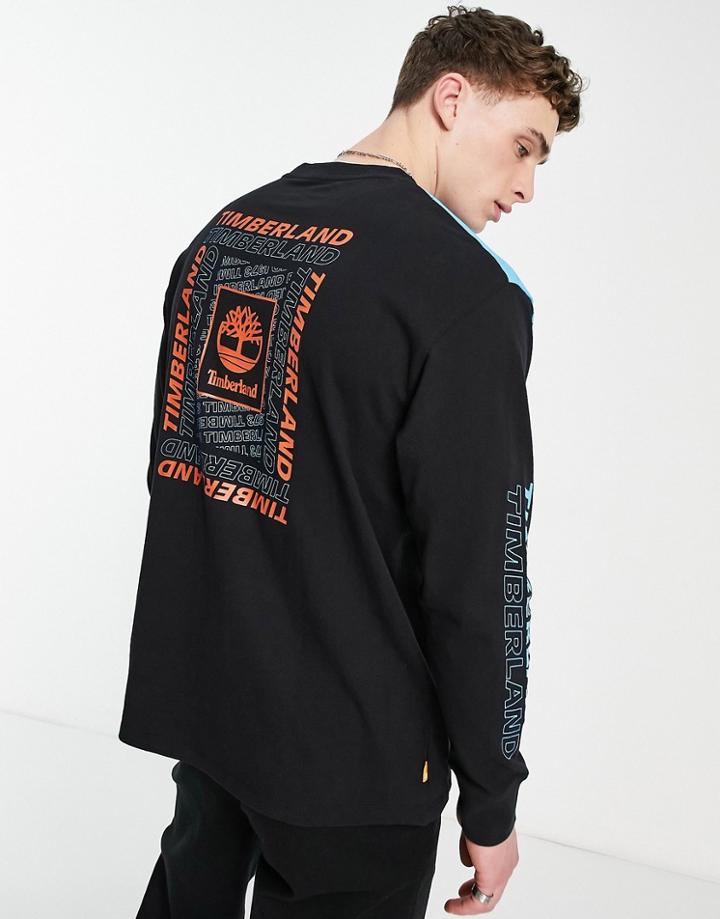 Timberland Outdoor Archive Ls T-shirt In Black