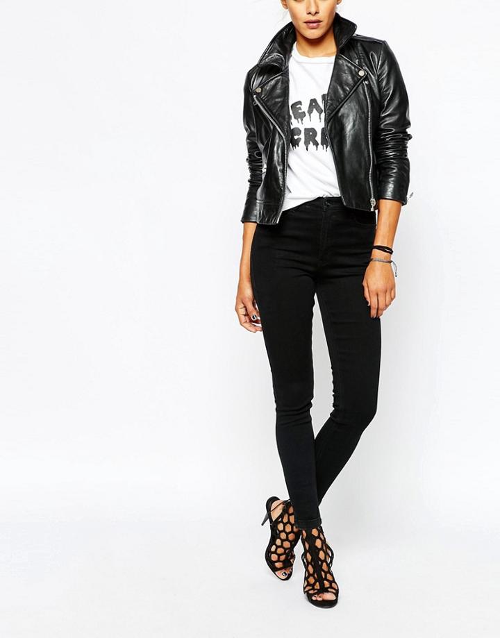 Missguided Skinny Jeans In Black - Black