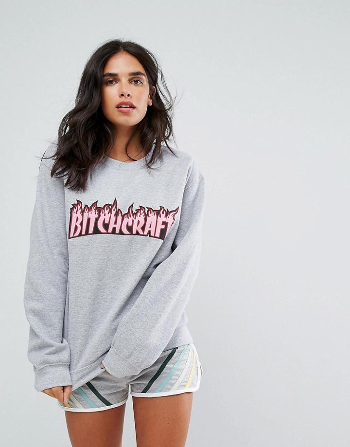 Adolescent Clothing Bitchcraft Sweatshirt - Gray